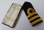 Naval Officers Commander Uniform Shoulder Boards Epaulette Black & Gold Detail