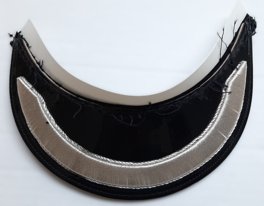 Group Manager Peak British Silver Bar Visor for Dress Hat / Cap New