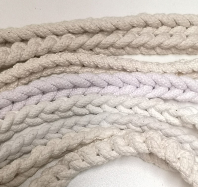 White Plaited Drum Tracer Ropes Joblot of 8