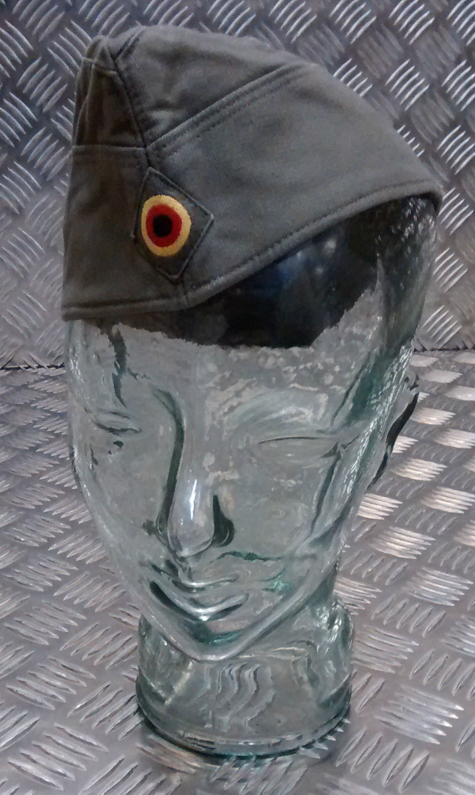 Genuine German Army Bundeswehr Moleskin Forage Flat/Envelope Hat. Green