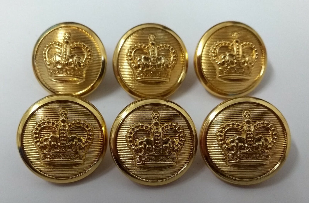 Genuine British Issue Dress Buttons Sovereign Crown Insignia Buttons