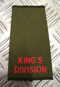 Genuine British Army OD Green King's Division Plain Rank Slide / Epaulette