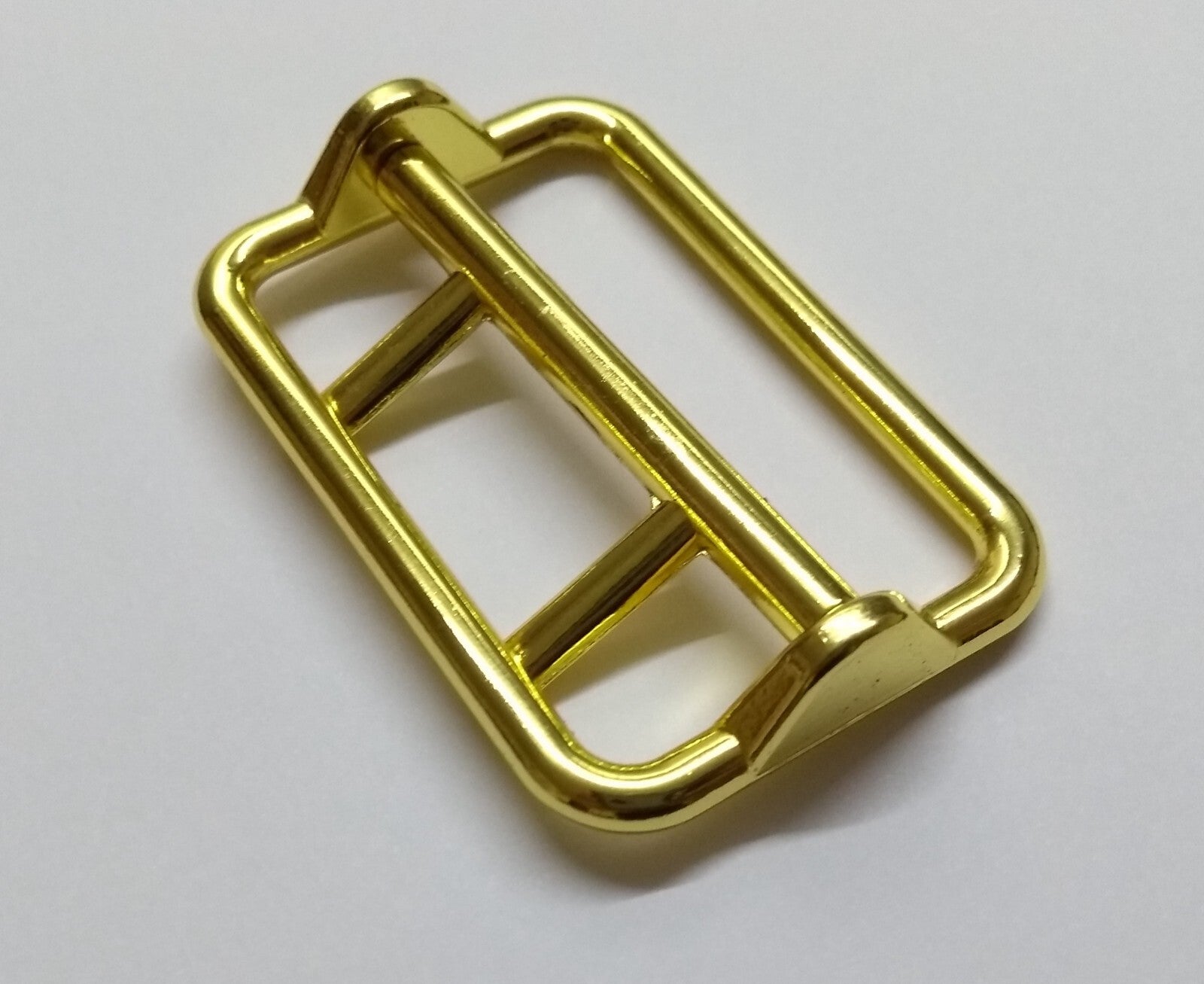 Sam Browne Buckle Double Prong High Sheen Gold Finish For Max 2" Belts