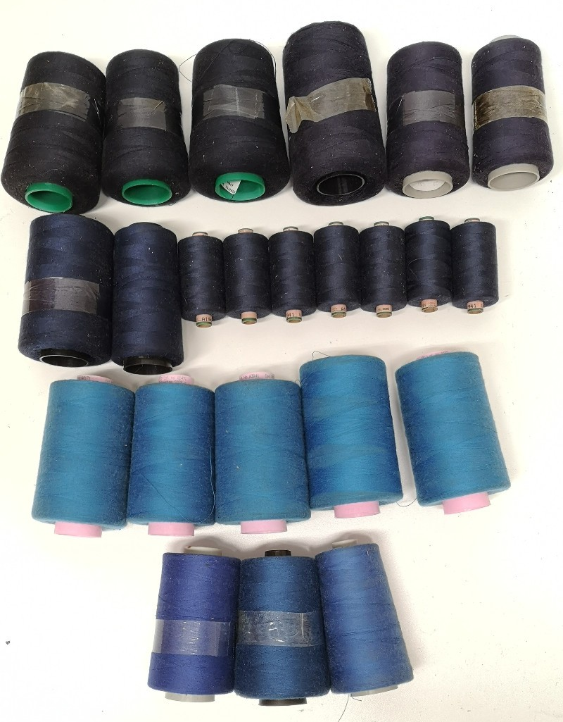 Polyester Corespun Thread Blue / Navy Colour Shades Various Brands