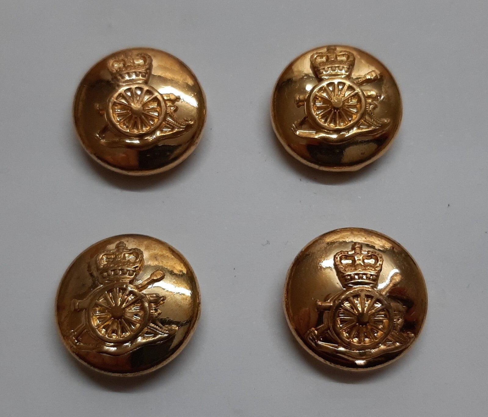 Royal Artillery Regimental Mounted Dress Button Set X4 British Army Insignia
