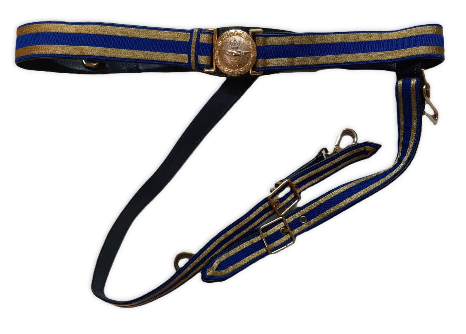 RAF Royal Air Force Ceremonial Belt Set OFC Air Force PER ARDUA AD ASTRA Buckle With Slings