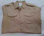 Vintage Dress Shirt Fawn / Khaki Beige With Long Sleeves 37cm