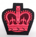 Colour Sergeant CSGT WO Warrant Officer Class 2 Patch Crown Scarlet on Dark Blue