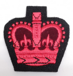 Colour Sergeant CSGT WO Warrant Officer Class 2 Patch Crown Scarlet on Dark Blue