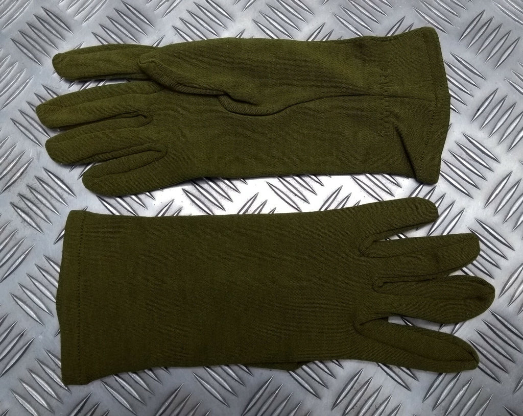 AFV Crewmans Gloves Olive Green FR Fire Resistant Treated Fabric UK