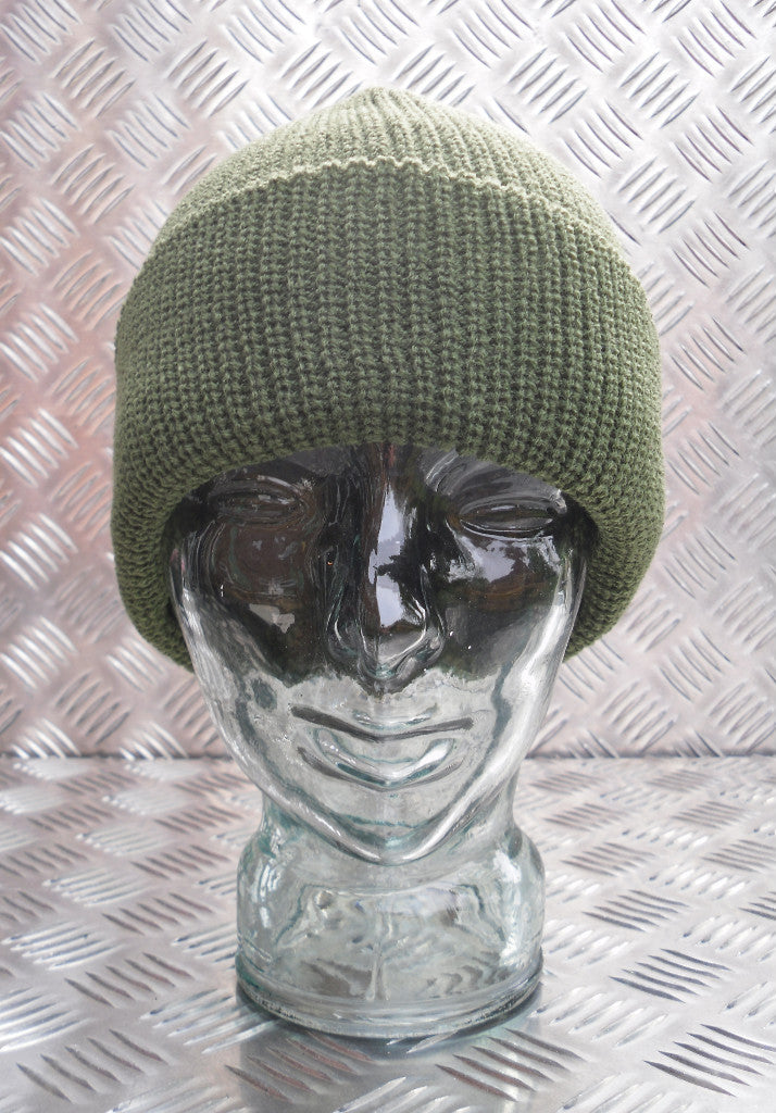 ARMY GREEN Knitted Beanie Hat / Watch Cap / Woolly Hat - One size - BRAND NEW