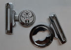 Abu Dhabi Buckle UAE Chrome Insignia Belt Locket Clasp Made in England 52mm