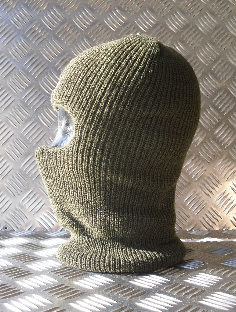 GREEN One (1) Hole Thinsulate Balaclava / Beanie Hat - Very Warm - Brand New