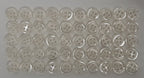 Vintage Buttons 50 4 Hole Tri Service Dress Shirt Pearlesque Clear White 12.6mm