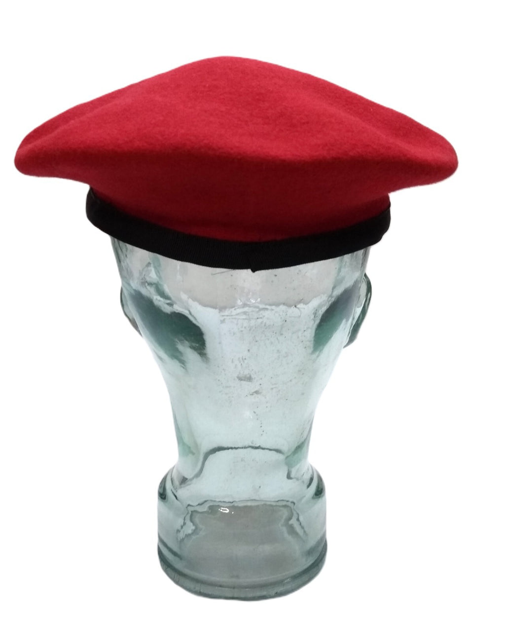 Red Army Beret Goldings UK Pattern Wool / Silky Lining & Petersham Trim 55cm.