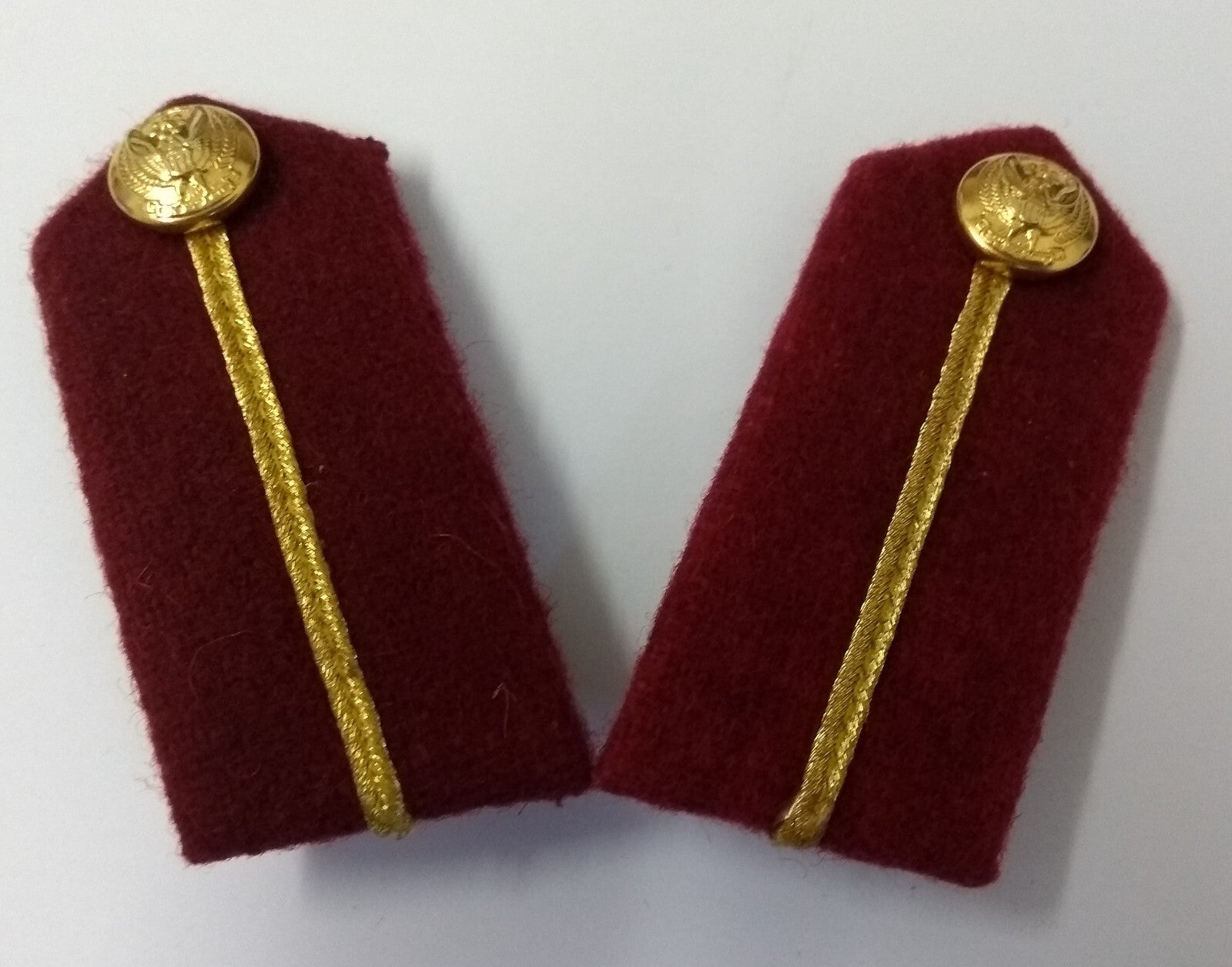 Abu Dhabi Officer Rank Collar Boards Gorgets & Insignia Buttons With Snap Clips