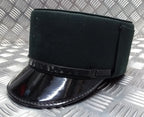 Female Dress Hat Bottle Green Woman's Uniform Visor Peak Cap With Chinstrap