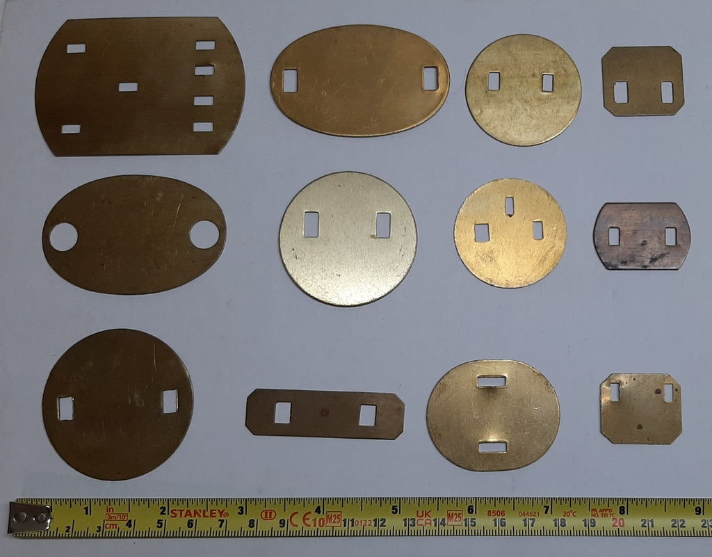 Back Plates Assorted lot of 12 Insignia Backing Shims British