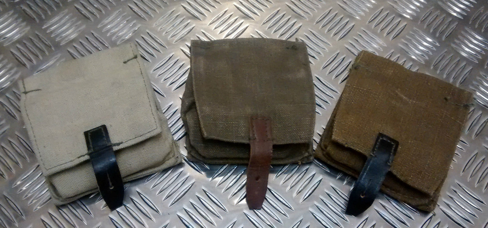 Soviet-era Style Army Vintage Canvas Grenade Pouch With Belt Loops