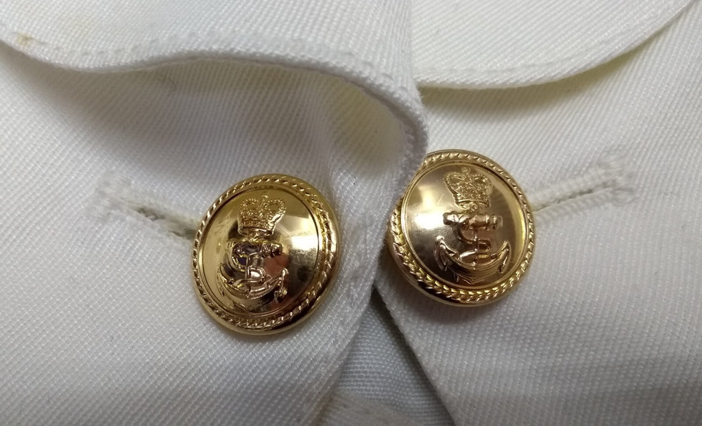 No2BW Mess Dress Jacket British Female White Naval Anchor Buttons