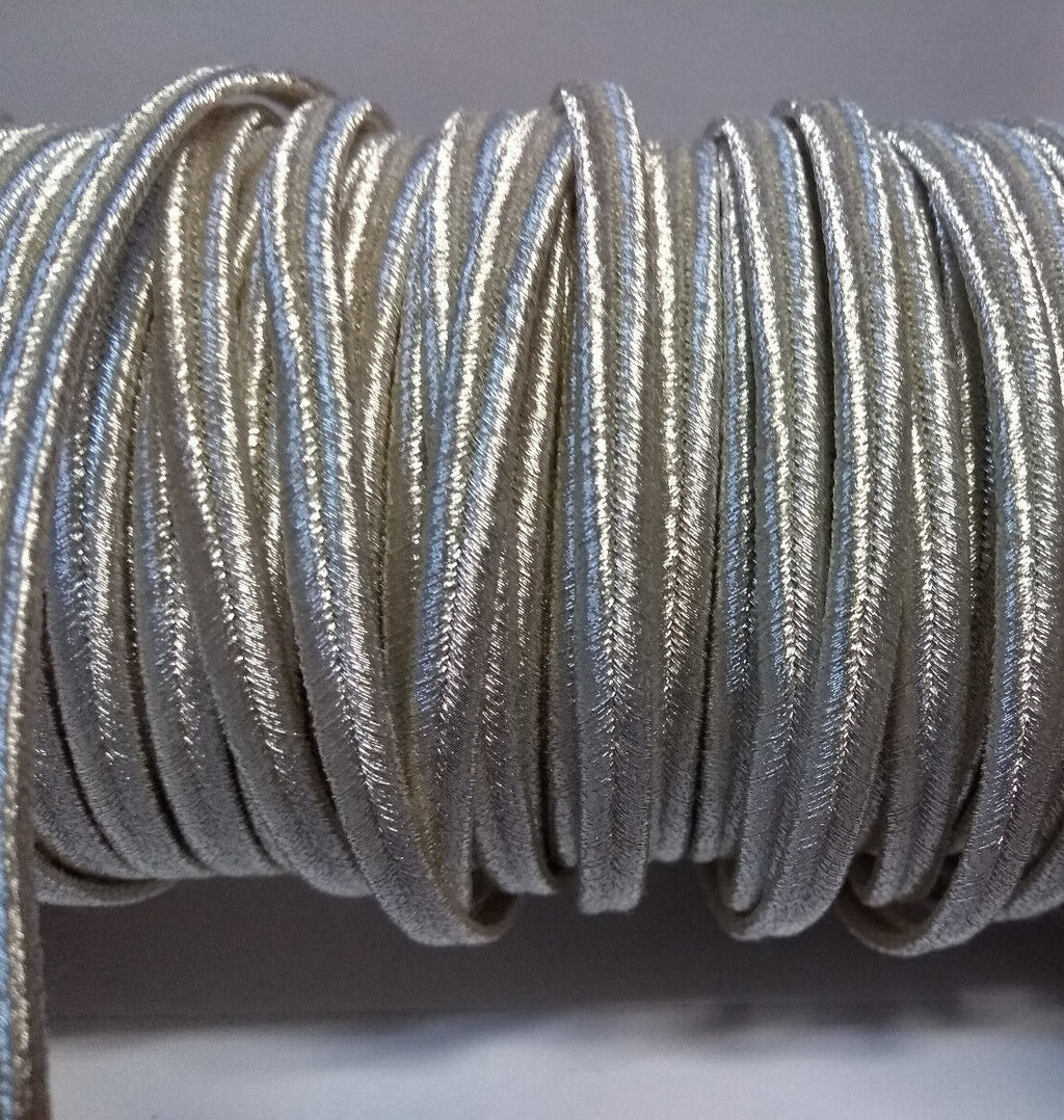 Silver Metallised Polyester Russia Braid 6mm