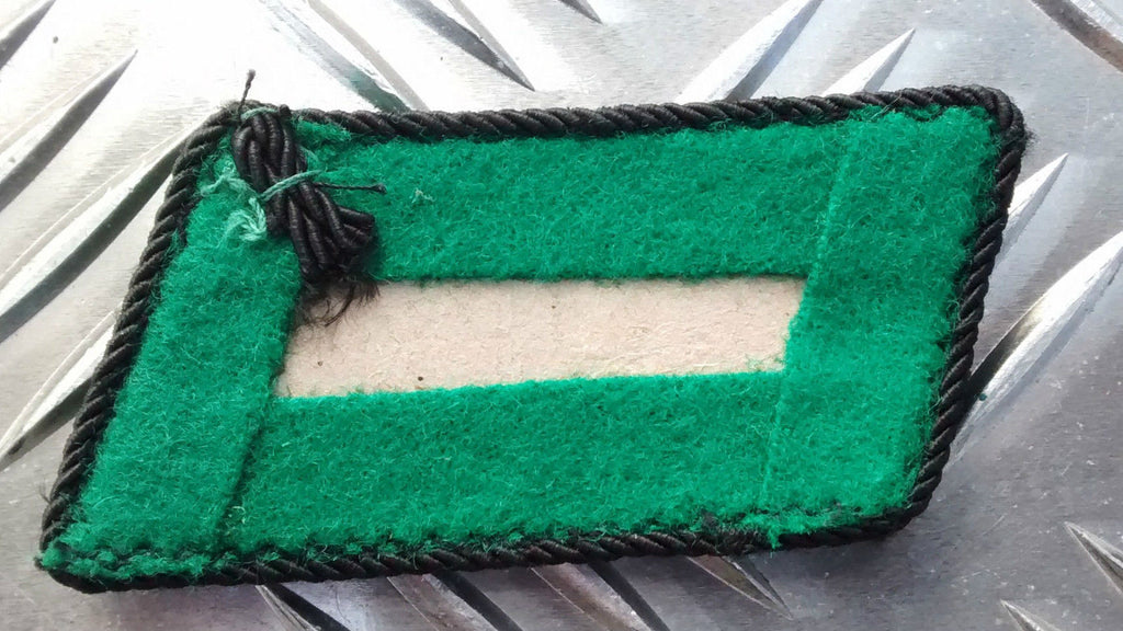 Genuine East German Forces Collar Tabs Green With Black Border DDR NVA - NEW