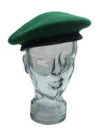 Green Beret Army Goldings UK Pattern Wool / Silky Lining & Leather Trim 60cm.