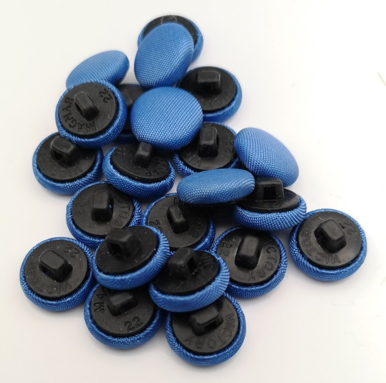 Fabric Covered Buttons Dark Blue 22L x12