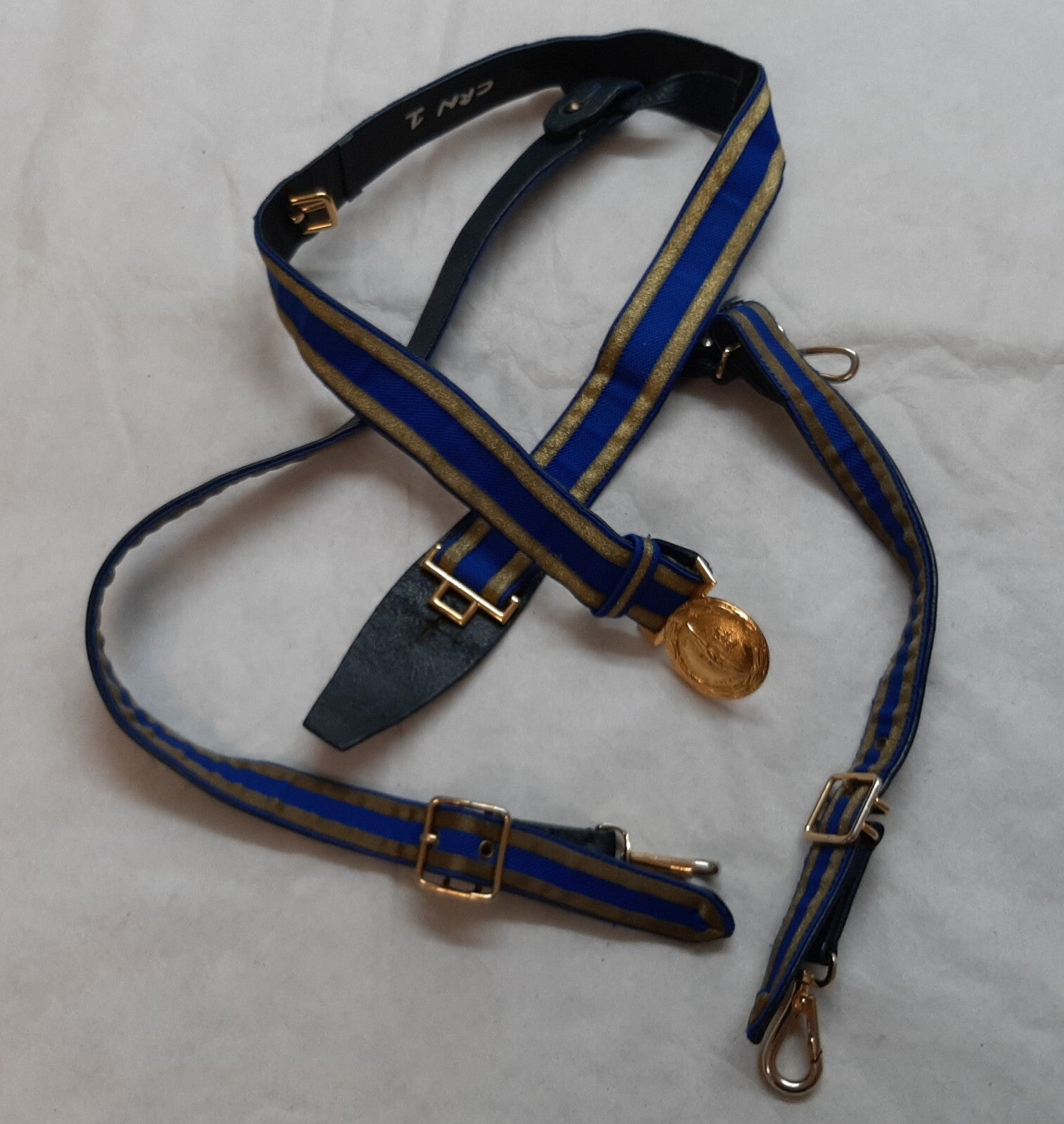 RAF Royal Air Force Ceremonial Belt PER ARDUA AD ASTRA Buckle With Slings 36"