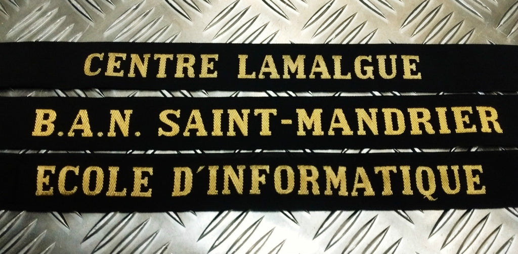 Genuine French Navy Cap Tally Ribbon For Pork Pie Style Hat - BRAND NEW
