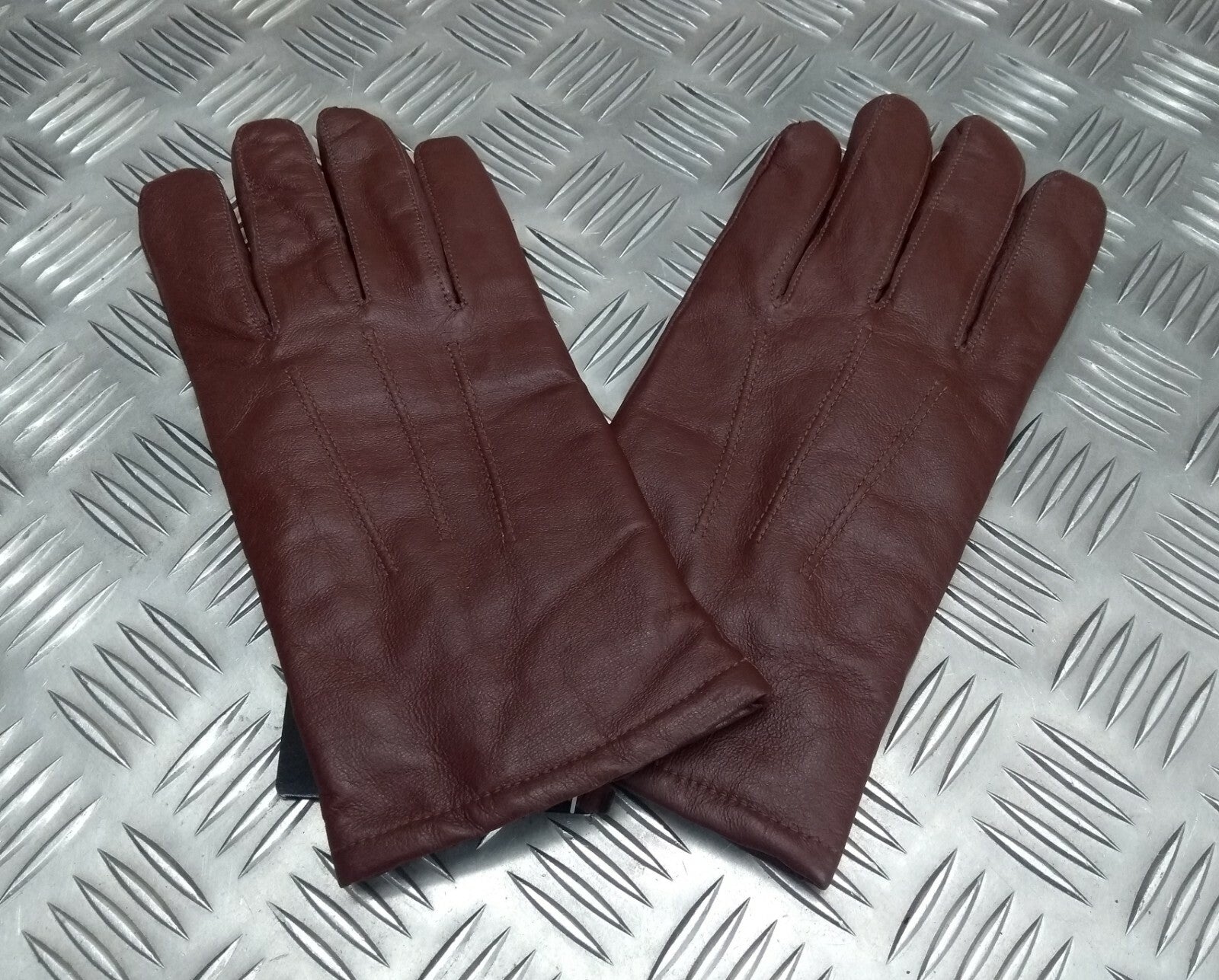 Brown Leather 3 Dart Gloves with 3M Thinsulate Soft Lining Size 10 - NEW