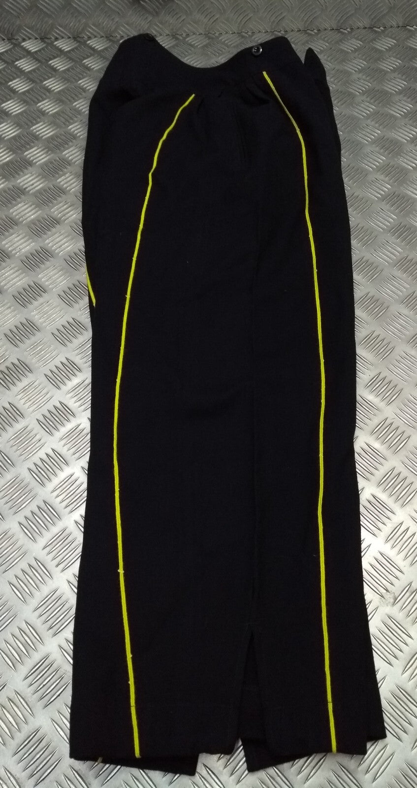 No1 Dress Trousers Bandsman Double Yellow Piping Loose Fit Uniform Waist 37"
