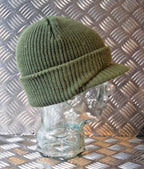 Green Peak / Peaked Beanie Hat / Radar Cap - One size - BRAND NEW
