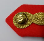 BDF Brigadier Gorgets Gold Braided Insignia & Decorative Border With Clip Back