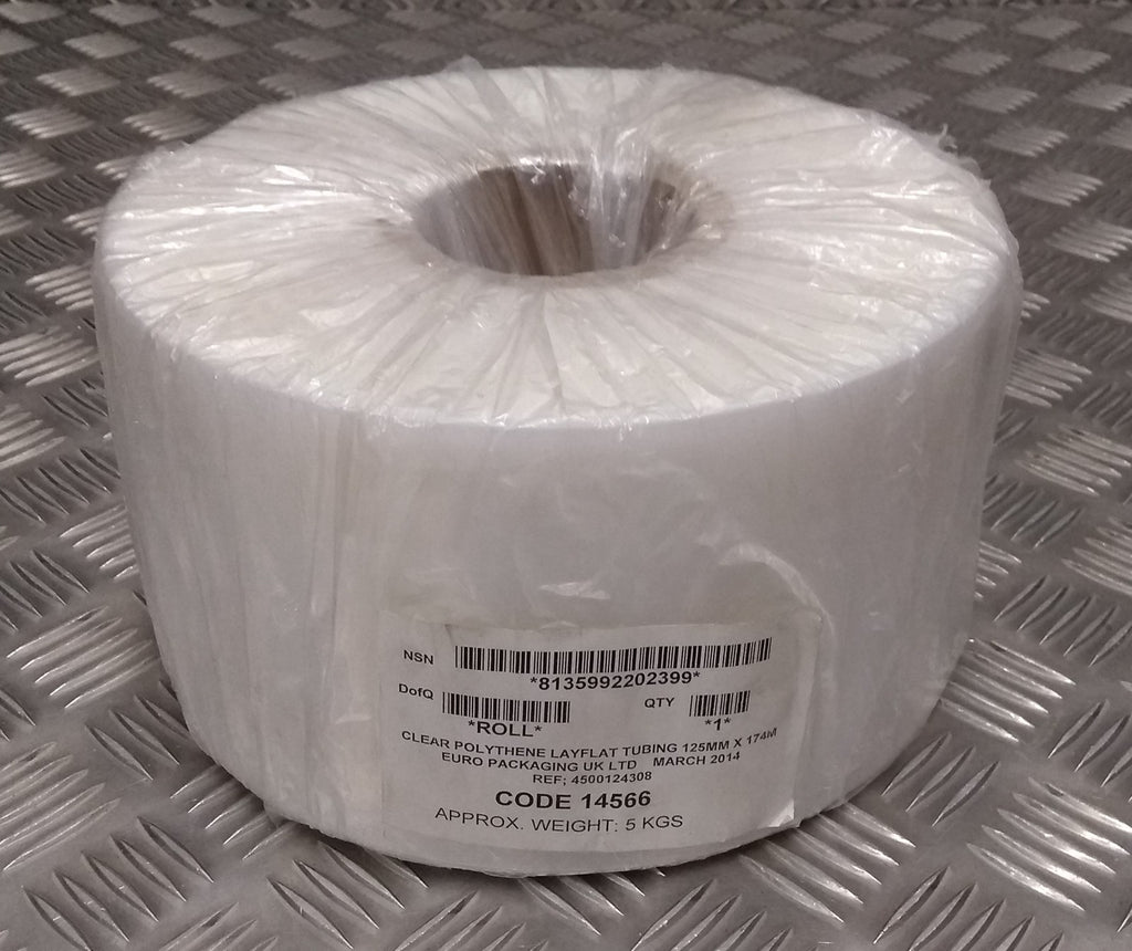 8" Layflat Polythene Transparent 250 Gauge Poly Tube Ex British- New