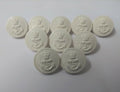 Genuine British Royal Navy RN White Nylon Issue Dress Buttons 36L X 10 NEW