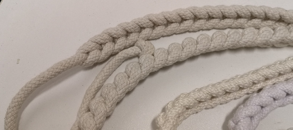 White Plaited Drum Tracer Ropes Joblot of 8