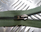 Genuine British Issue 9" Closed End Green Zip / Zipper H Duty
