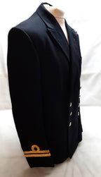 RN Jacket British Naval Ofc LT Com Vintage 1980s Bernard 8 Button