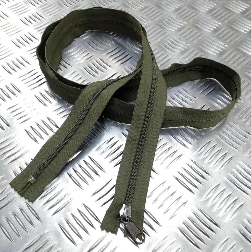 Genuine British YKK 175cm Closed End Green Heavy Duty Zip Zipper