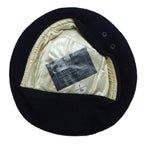 Navy Blue Beret Goldings Officers' Pattern Wool / Silky Lining & Petersham Trim