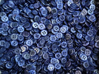 100 Vintage Buttons 4 Hole Shirt / Shank Anchors Pearlesque Petrol Blue 11.4mm