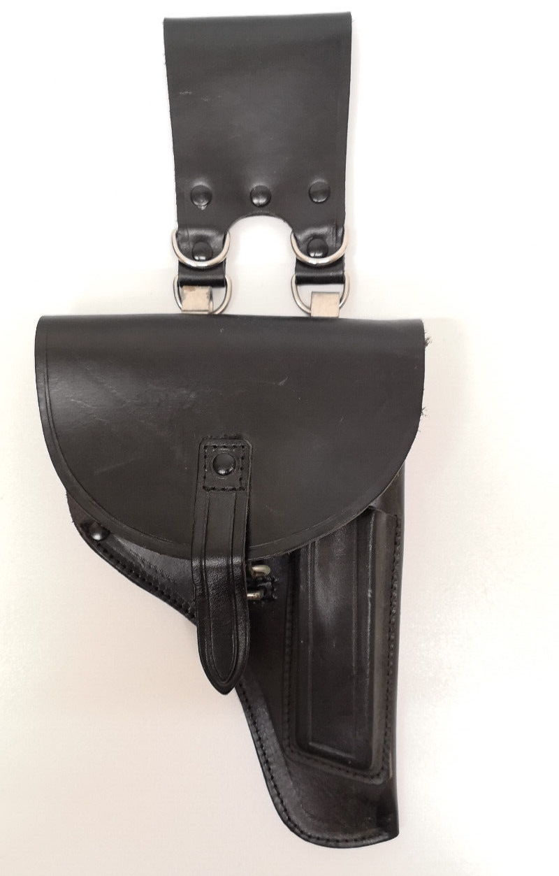 Italian Black Leather Holster 90's for Walter PP Bretta & Smaller