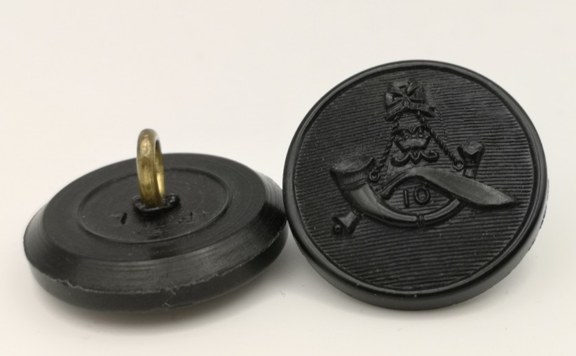 Princess Mary's Own 10th Gurkha Rifles Black Plastic Buttons Size 36L x6