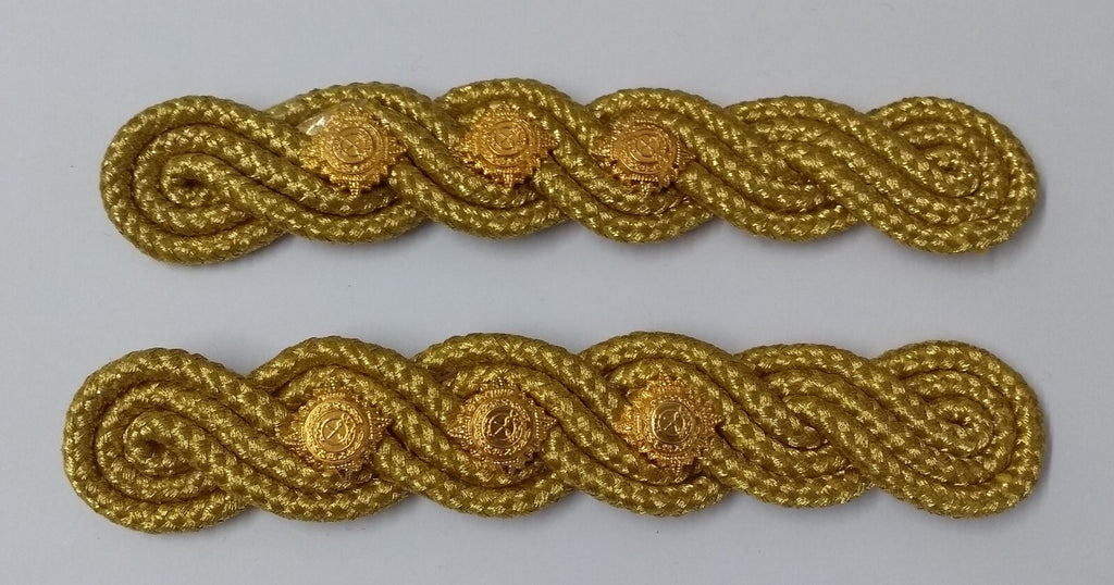 Captain Shoulder Cords Ceremonial Wire Cord Shoulder Epaulettes & Rank Pips