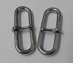 British Made Issue 1 3/4" Parade Chrome Belt Prong Slider x 2 NEW