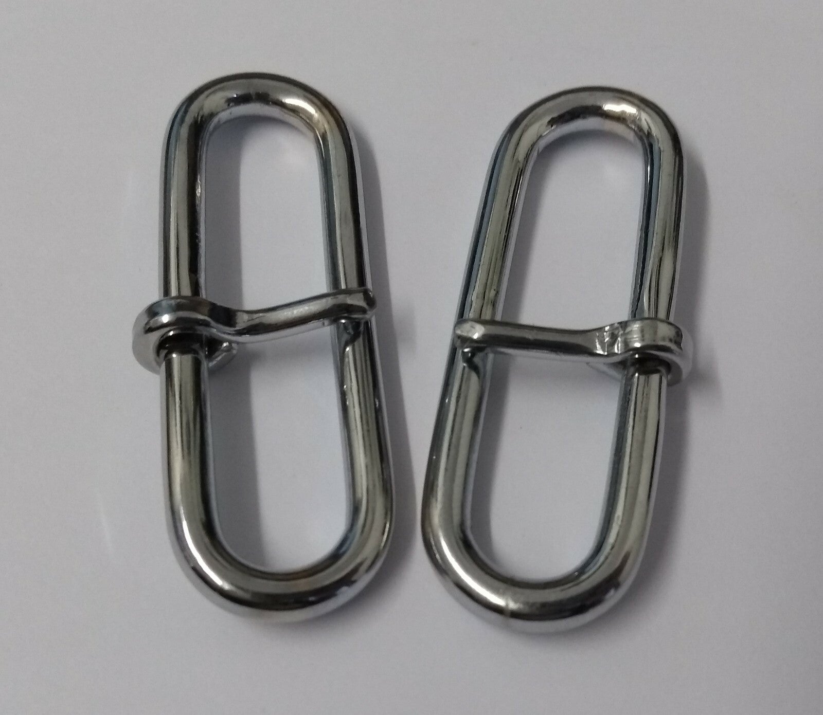 British Made Issue 1 3/4" Parade Chrome Belt Prong Slider x 2 NEW