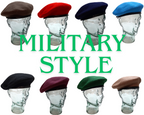 Army Beret Cap Military Style Wool Beret Hat and Colours NEW