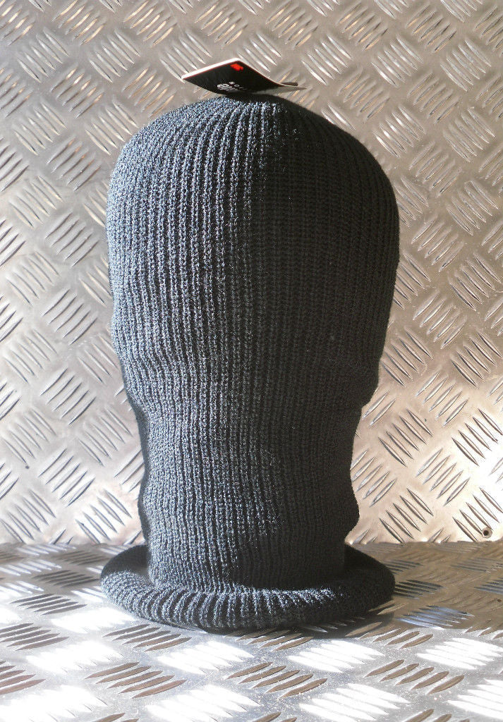 Black One (1) Hole Thinsulate Balaclava / Beanie Hat - Very Warm - Brand New