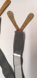 Genuine British Army / RAF Royal Air Force Braces with Leather Buckles XL Adjustable